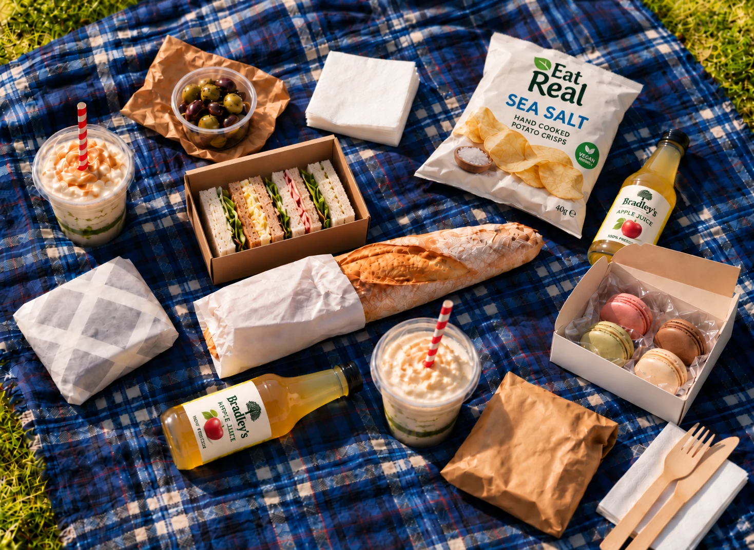 Mystery Picnic food spread for a foodie day out in York