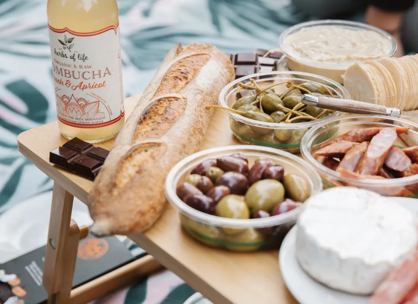 Picnic food collected from local stops during a Belfast Mystery Picnic experience