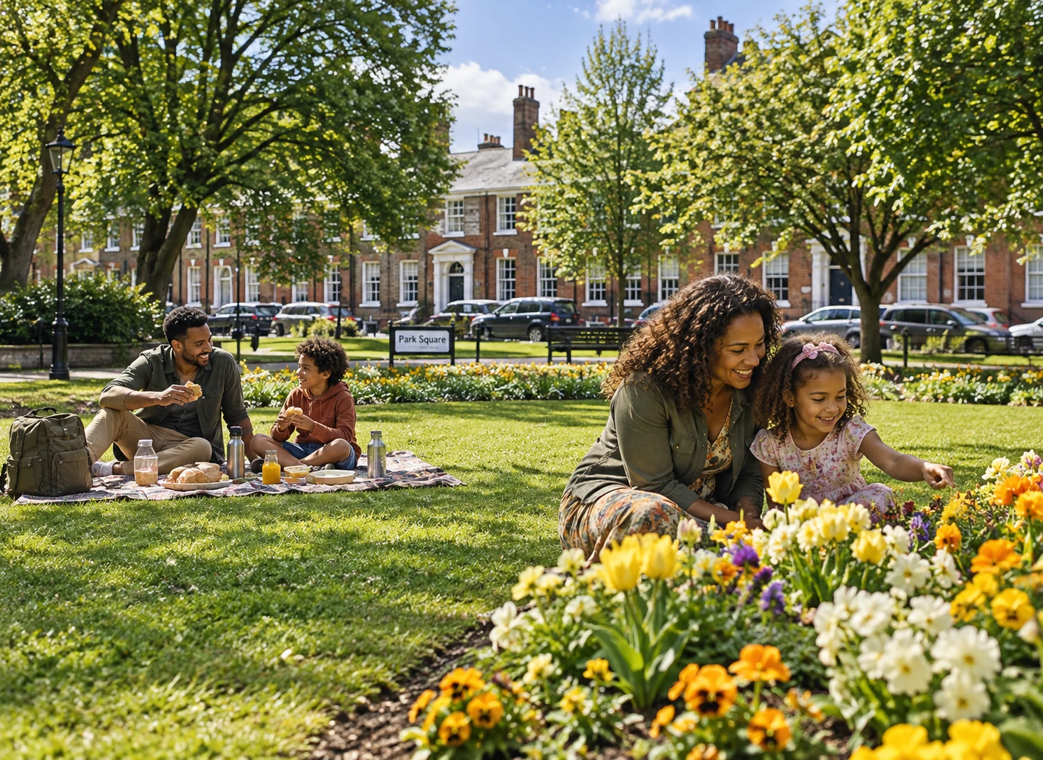 Family enjoying a Mystery Picnic day out in Leeds