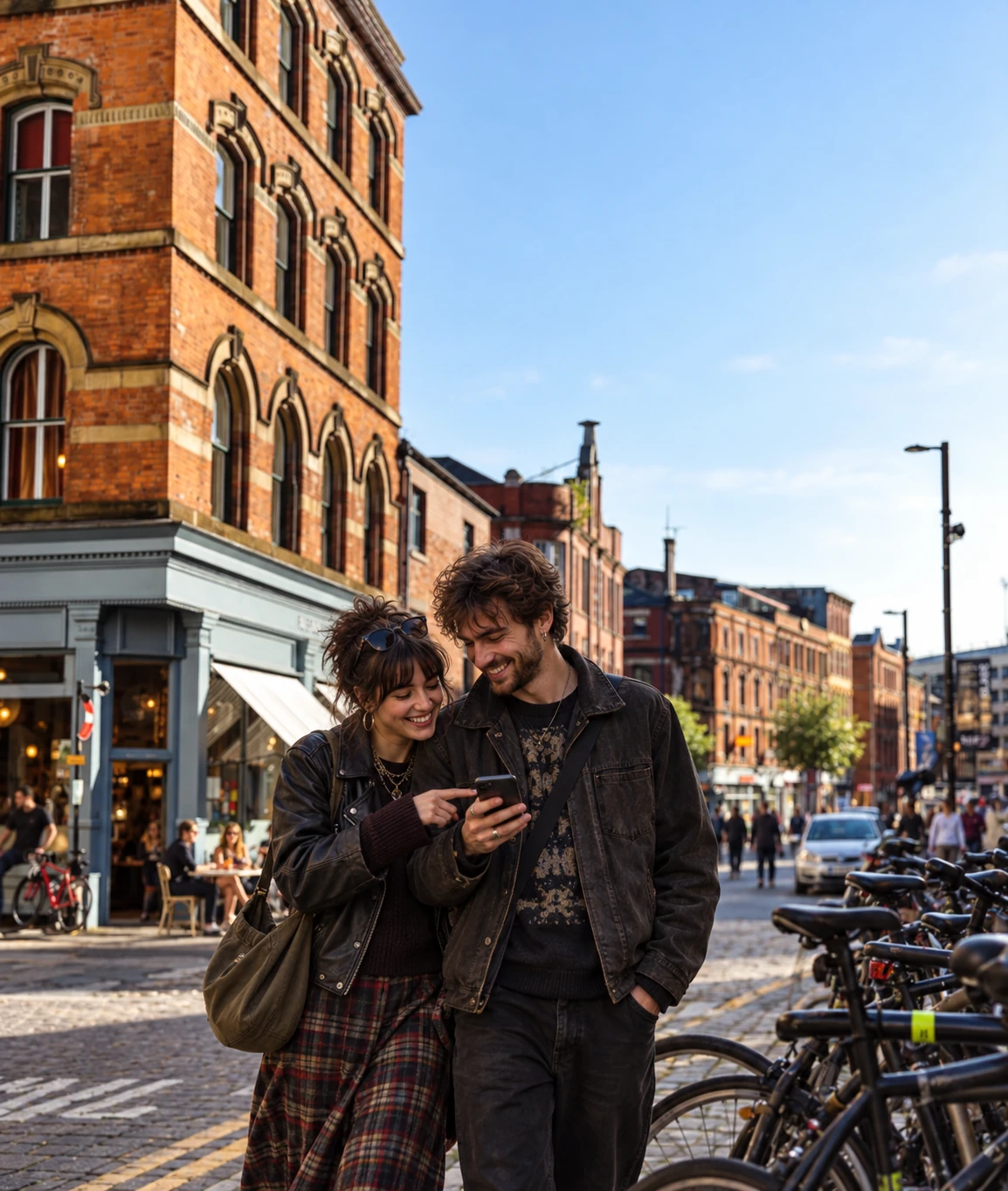 Couple enjoying a romantic Mystery Picnic date in Manchester Northern Quarter